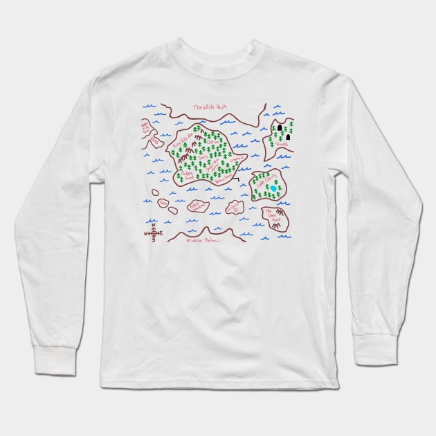 Audio Drama Fantasy Map Long Sleeve T-Shirt by Twintertainment